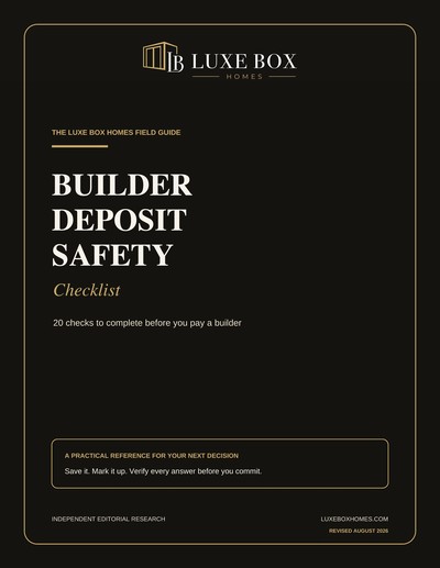 The Builder Deposit Safety Checklist cover